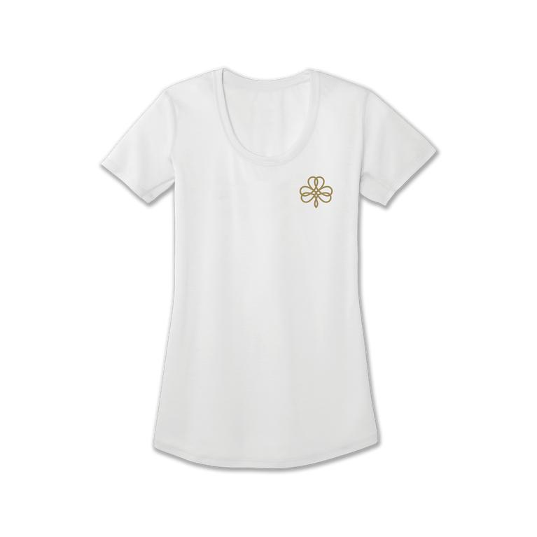 Brooks DISTANCE GRAPHIC Short Sleeve Running Shirt Womens Outlet - White/St. Patrick's Day (DVC15864